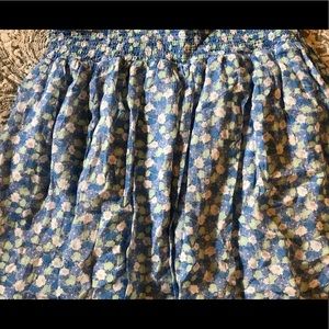 Old Navy  blue floral mini skirt large
